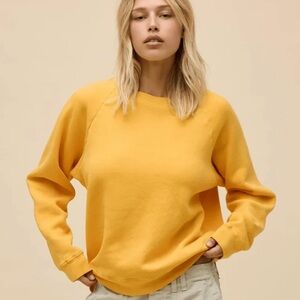 Solid Vintage Raglan Sweatshirt in Mango